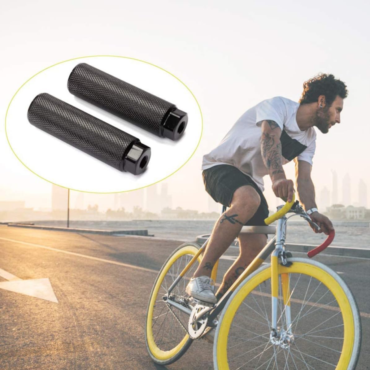 Bike Rear Axle Foot Pegs for Mountain Bike Passenger Support