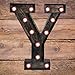 Produktbild Goldene schwarze LED Festzelt-Buchstabe  Industrieller Vintage Stil beleuchtet Alphabet Buchstabe Zeichen für Cafe Hochzeit Geburtstag Party Weihnachten Lampe Home Bar Initialen Decor  Y