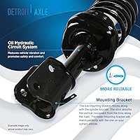 Vista 1693 de Detroit Axle - Kit de suspensión delantera de 10 piezas para Chevy Aveo Aveo5 Pontiac G3 Wave 2 Ready Struts Assembly 2 Enlaces de barra