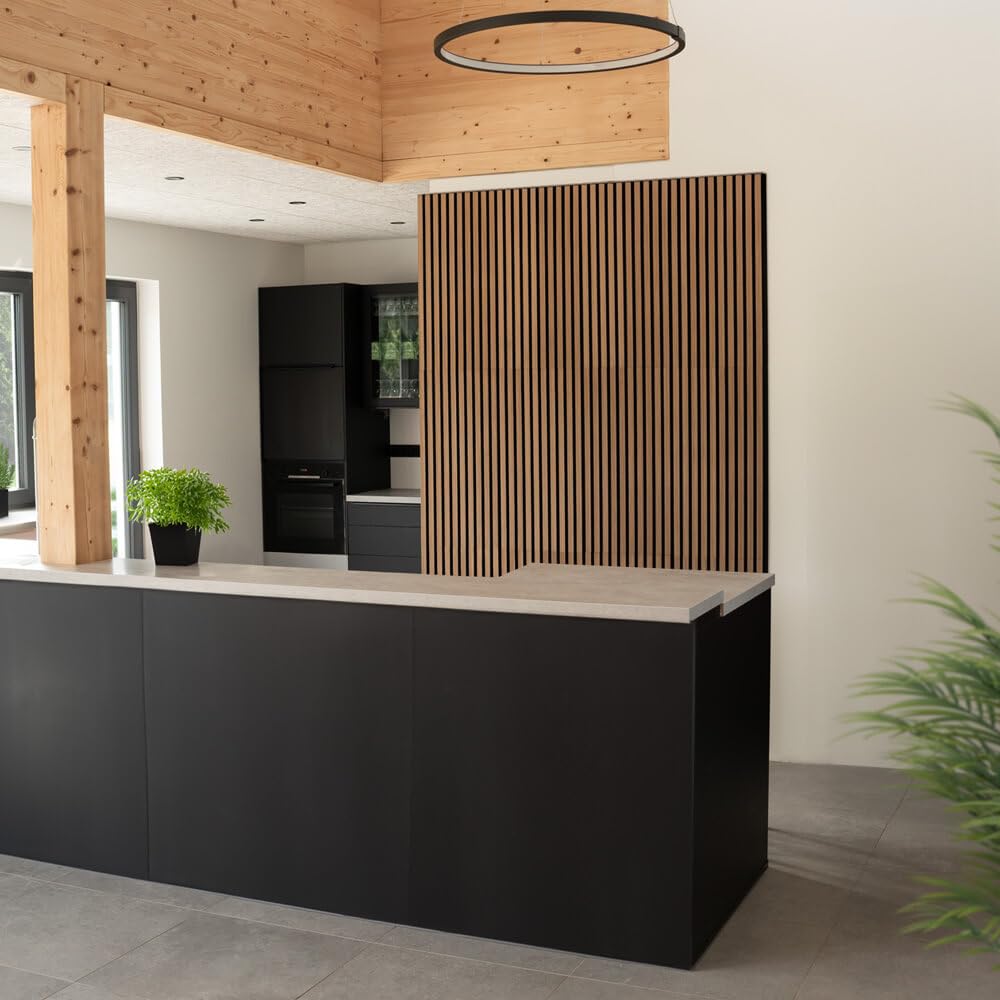HOME DELUXE - Pannello acustico Sonic Oiled Oak – 6 pannelli, legno in MDF, feltro in poliestere, posizionabile su e fianco I pannelli fonoassorbenti, pannelli acustici da parete