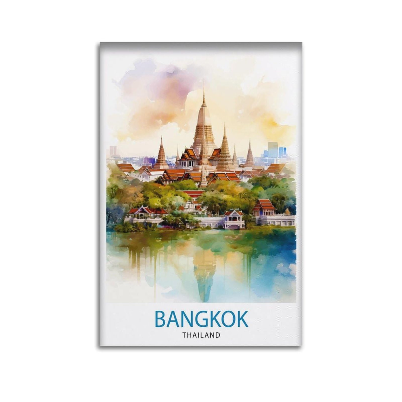 xiaoxiaoshen Bangkok Thailand Travel Gift for Home_7_4 Canvas Poster Wall Art Prints Room Aesthetic Murals Bedroom And Living Decorations 20x30inch(50x75cm)