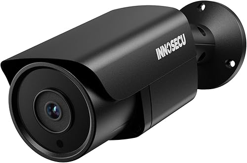 Cámara Bullet PoE de 4 MP, cámara de seguridad IP con clasificación IP67 para exteriores, visión nocturna de hasta 100 pies, lente de 0.110 in gran