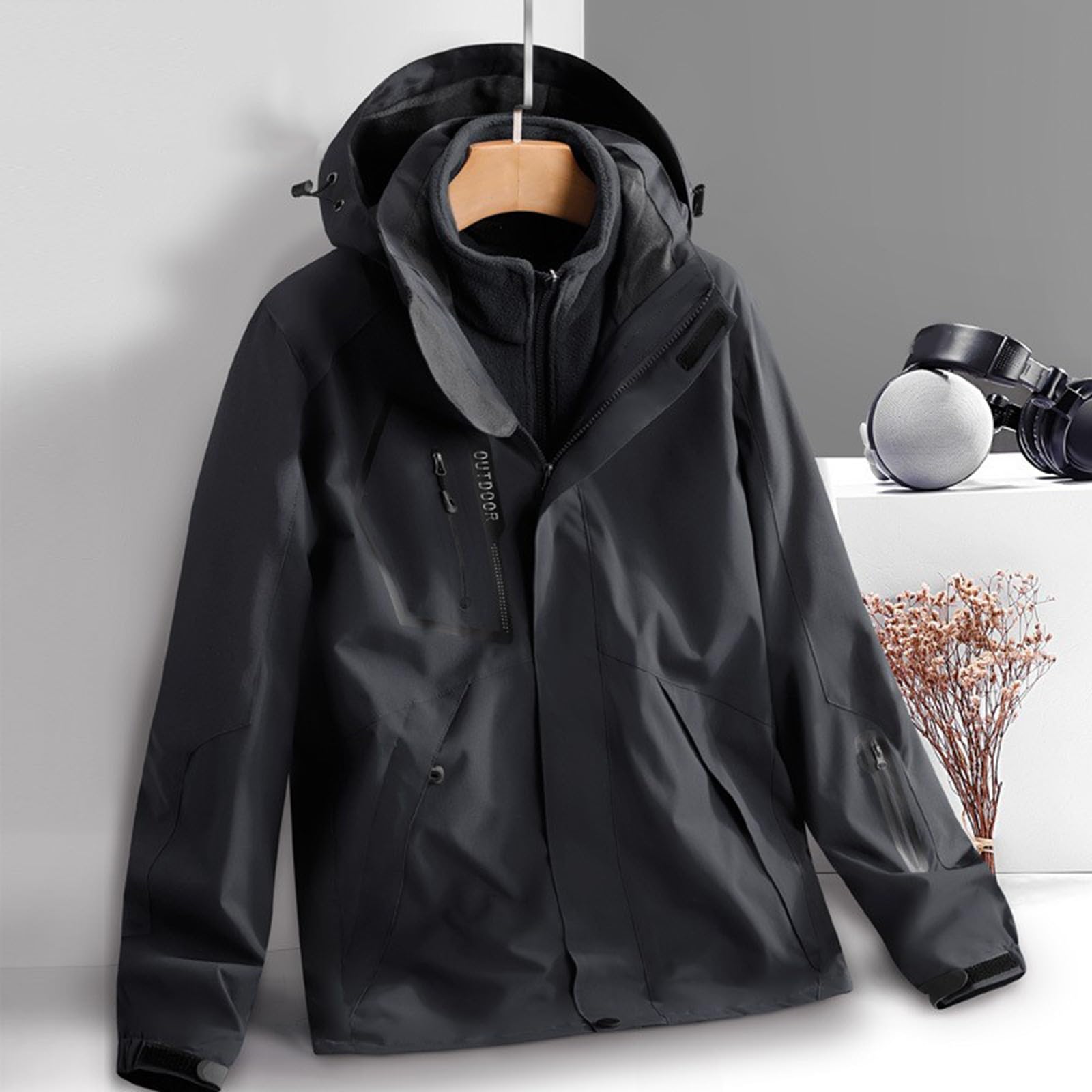 Generico Giacca Snowboard Uomo Antivento Giaccone Termica Giacca Sci Tecnica Cappotto Impermeabile Giacche Calda Giubbotto Uomo Invernale Montagna Pesante Winter Jacket Men Parka