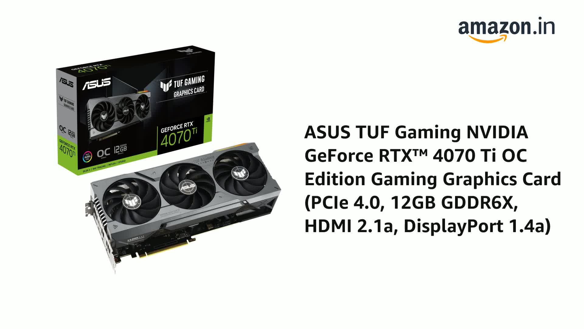 Amazon.in: Buy ASUS Tuf Gaming Nvidia Geforce RTX 4070 Ti Oc 