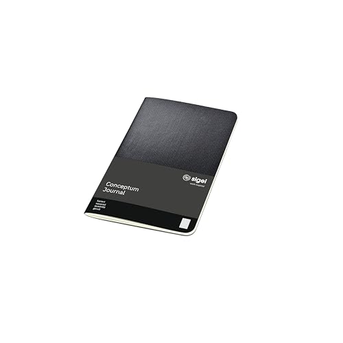SIGEL CO864 Notizheft A6 kariert schwarz, 64 Seiten, aus...