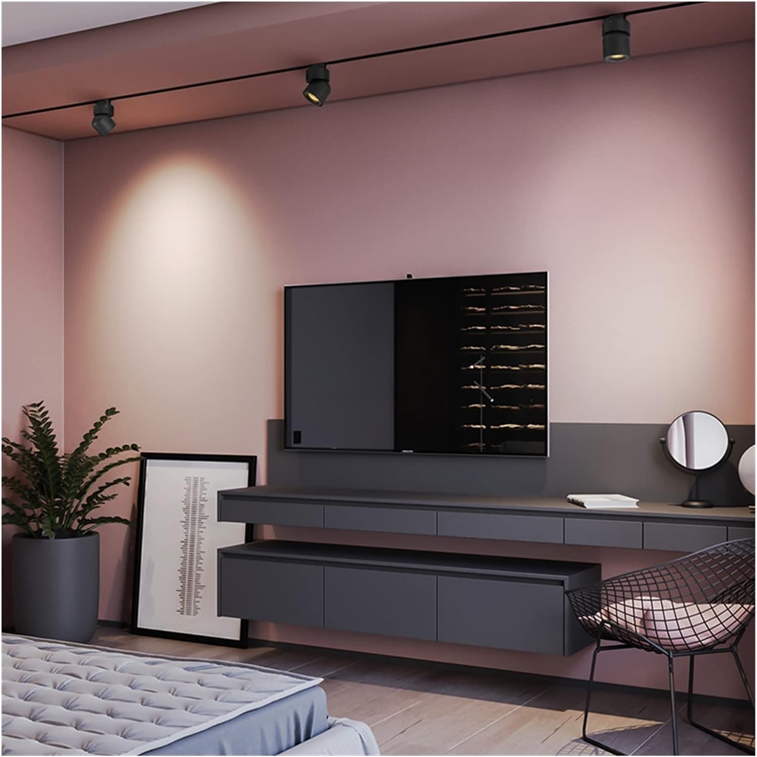 Applique da Parete, faretti a Binario a LED, faretti da Binario, Stile Moderno, Illuminazione Quotidiana, compatibili con Il corridoio della Camera da Letto del Soggiorno.