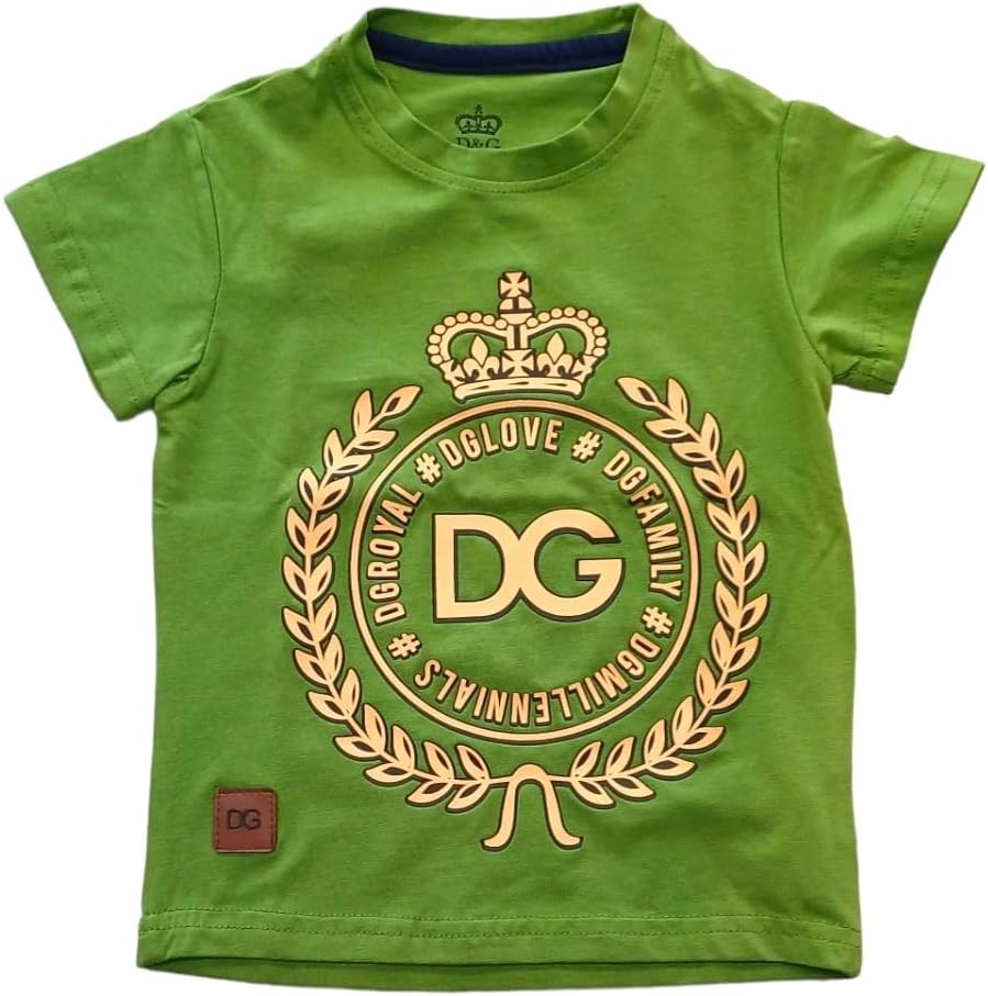 Green, round neck tee