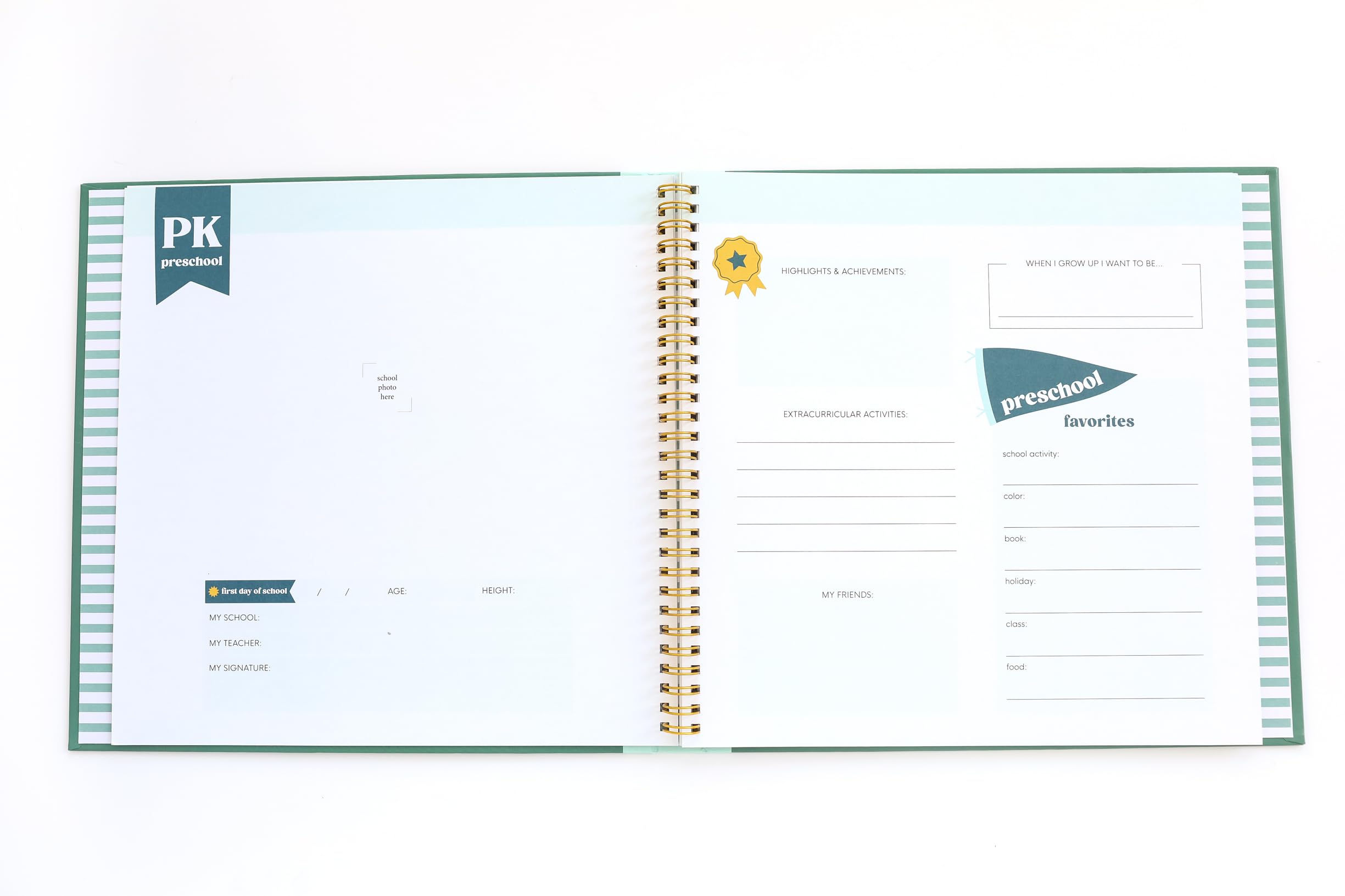 The School Memory Book: A Timeless School Years Memory Book for Preschool - 12th Grade Memories, Keepsakes and Cherished Moments (Storage Pocket Included) - Image 6