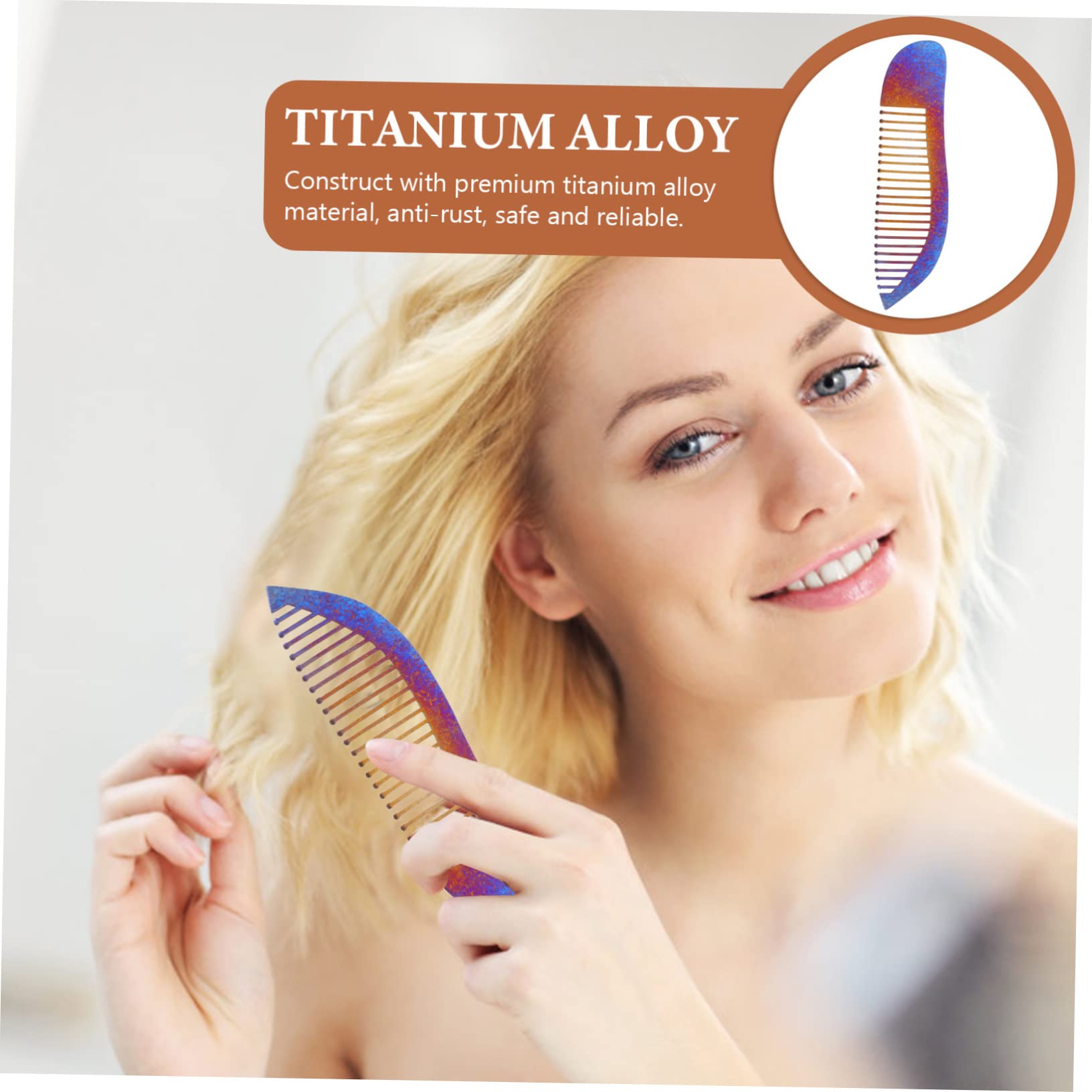 Peine de Titanio Portátil Dientes Romos, Forma de Pez