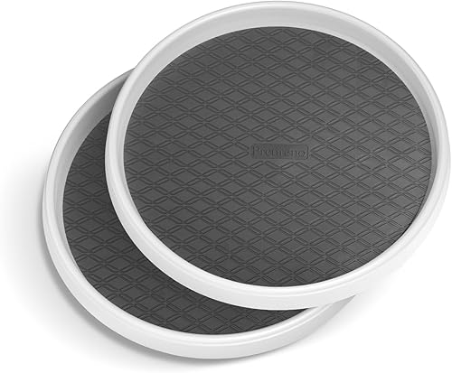 Lazy Susan - Organizadores para almacenamiento de cocina, 2 juegos de tocadiscos para gabinete, despensa, encimera de organización de despensa,