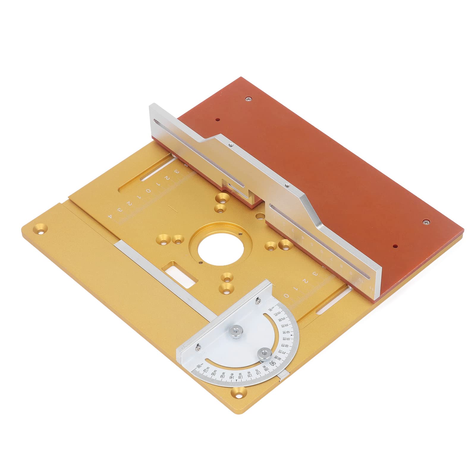 Placa de elevación de enrutador profesional Aleación de aluminio Carpintería de madera Placa de chaflán con escamas grabadas para taller de garaje y proyectos de bricolaje