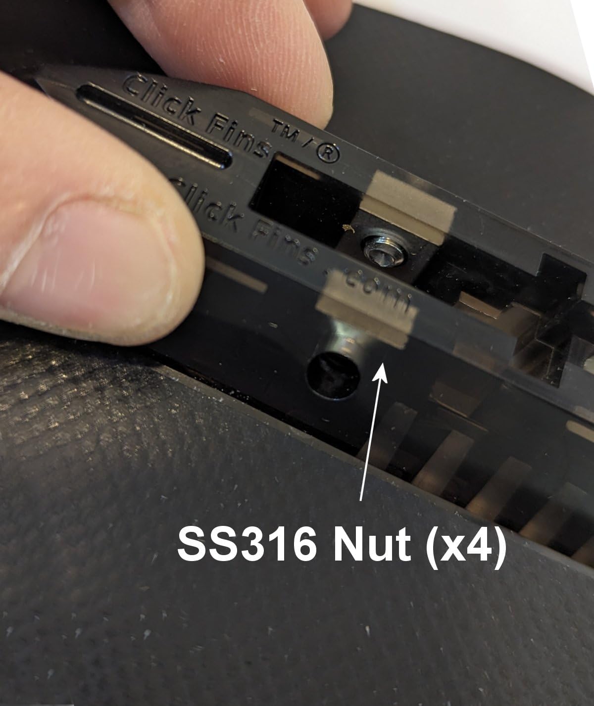 Click Fins Box for Inflatable SUP Stand Up Paddleboards Surfboards 2 Tab Box FCS Compatible Replacement Repair Paddle Board Upgrades Manual Instructions How to fix Black PVC