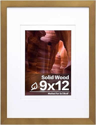 Vista 68 de Egofine Portarretratos de 9 x 12 pulgadas hecho de madera maciza con plexiglás, fotos de 5 x 7/6 x 8 con paspartú o de 9 x 12 pulgadas sin paspartú