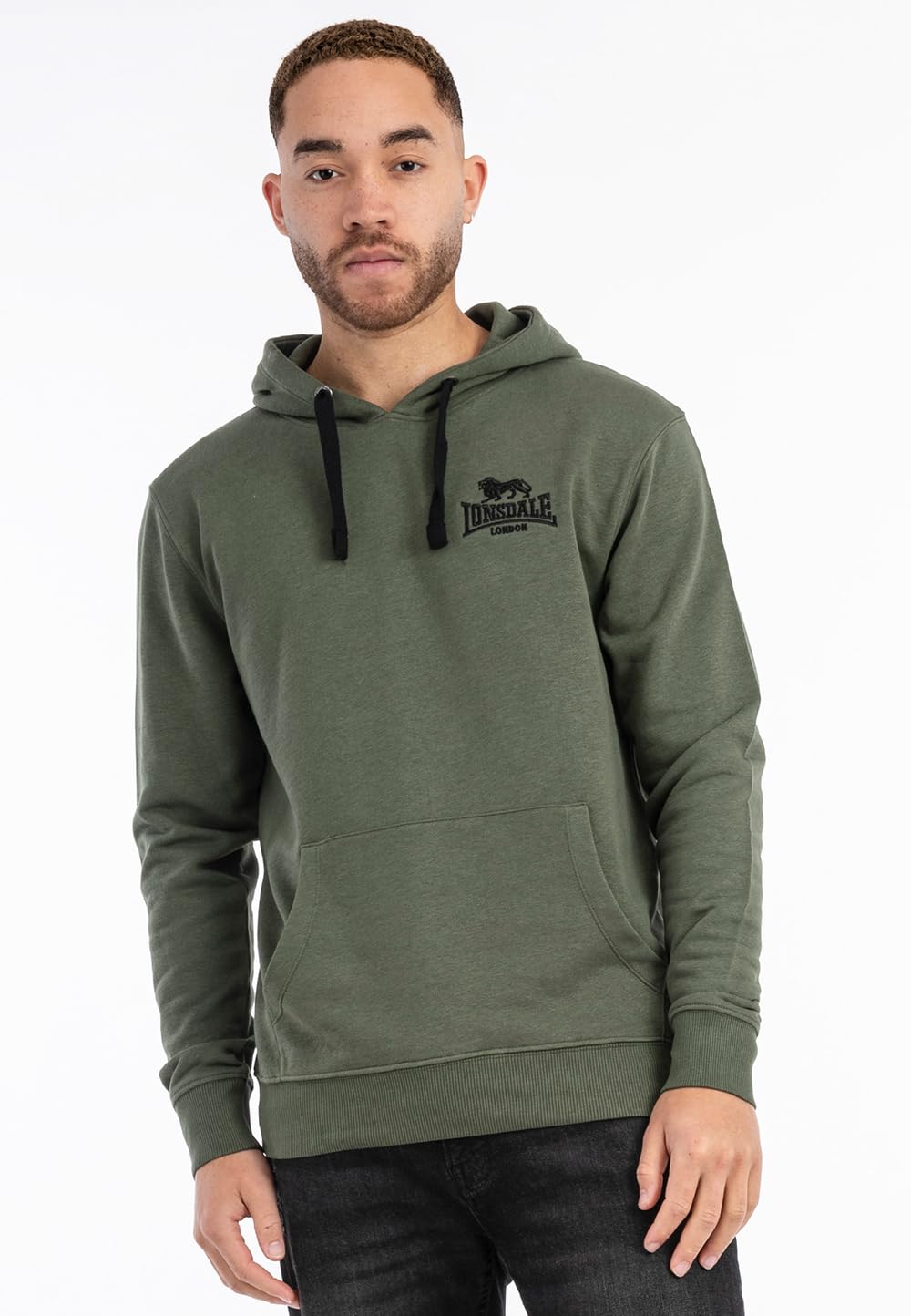 Lonsdale London MAYWICK Hombre Sudadera con Capucha Aceituna Regular