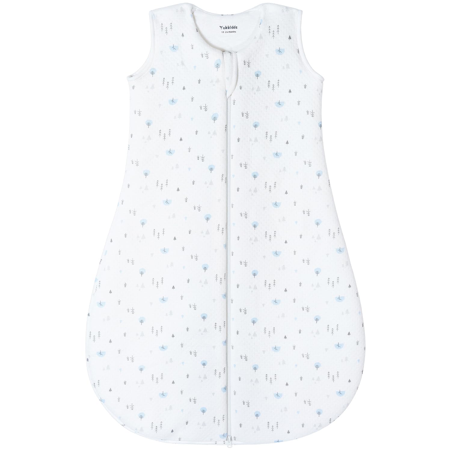 Yukkidds Baby Sleeping Bag 2.5 Tog 18-24 Months Newborn Sleeping Bag 100% Cotton Sleep Sack for Winter Warm and Comfortable White