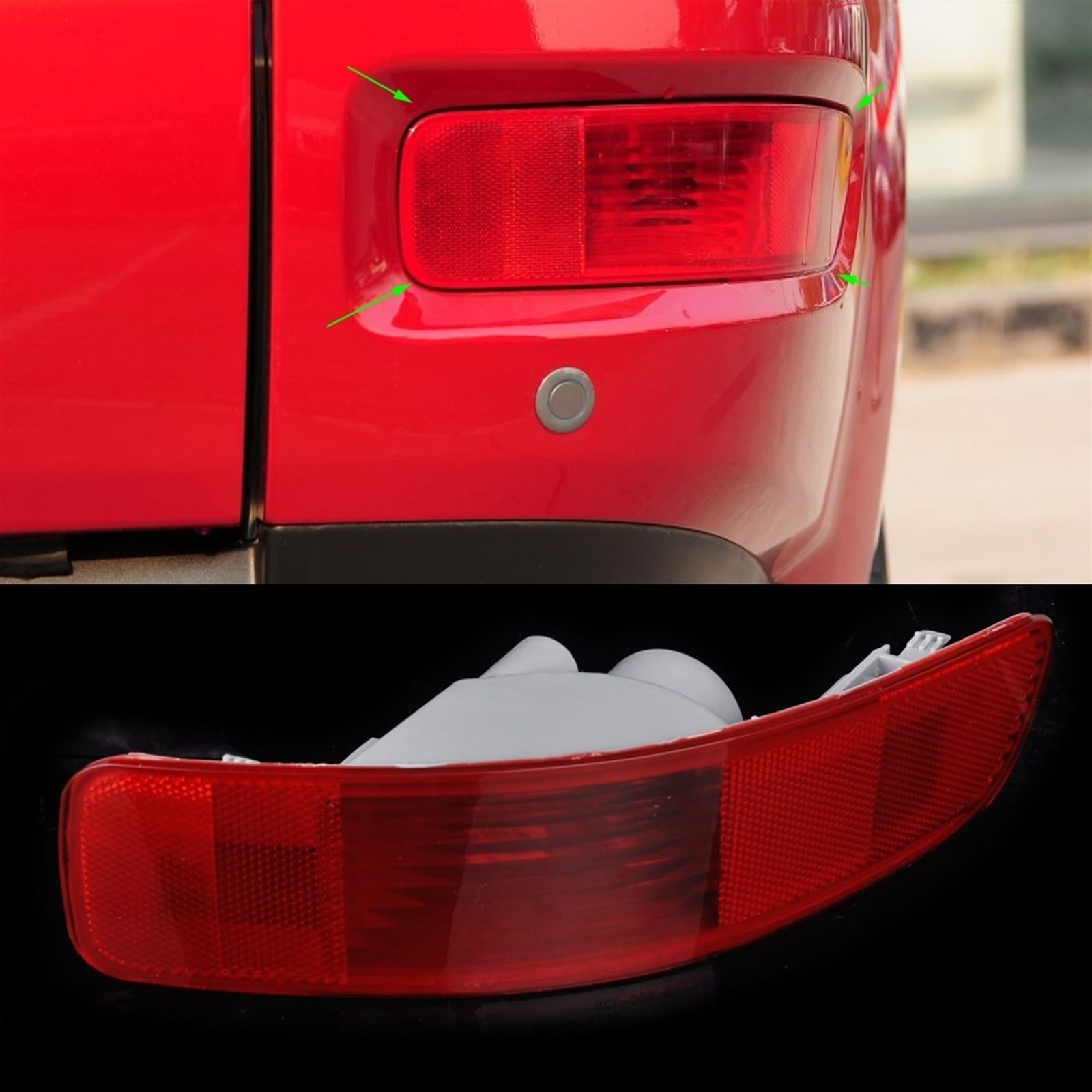 Genérico Luz trasera Lámpara trasera Reflector de luz antiniebla para parachoques trasero derecho, posición para Peugeot 4007, para Citroen