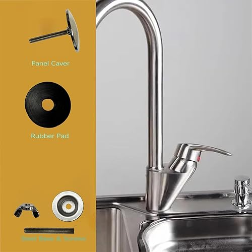 Miniatura 3 de Cubierta de orificio para fregadero de cocina de 2 pulgadas, cubierta de orificio de grifo de acero inoxidable cromado brillante, cubierta de tapón