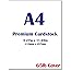 Premium A4 Cardstock - 8.3"x 11.7" - 65lb Cover (176 gsm) White (250 Sheets)