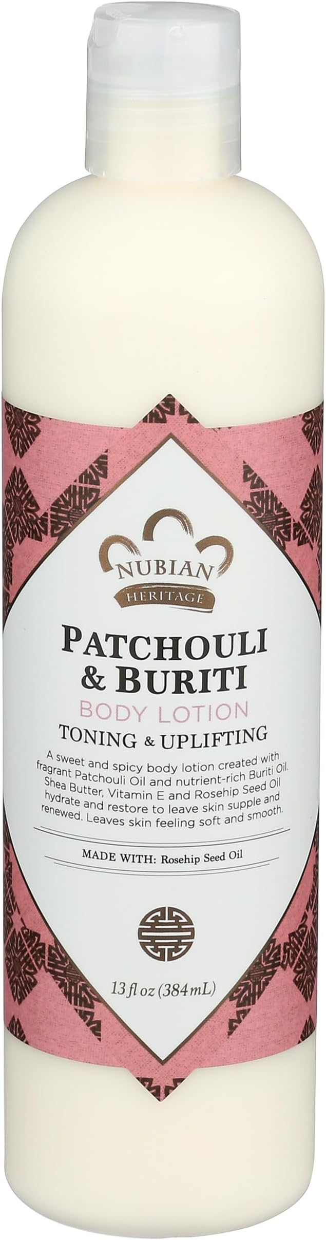 Nubian Heritage Body Lotion with Shea Butter and Rose Hips Lotion PATCHOULI & BURITI,13 fl oz