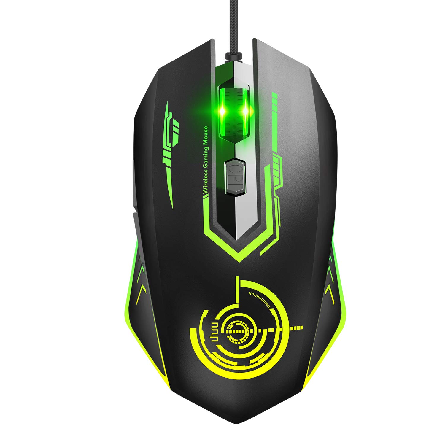 Gaming Mouse Wired, UHURU Gaming Mouse with 6 Programmable Buttons, 4 Adjustable DPI Up to 4800, 7 RGB Backlit Modes Ergon...
