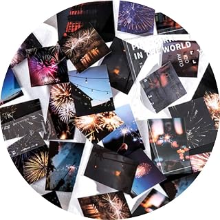 45pcs Night Firework Scenery Sticker Set_Decorative Assorted Stickers, Journal Stickers, Planner Stickers, Scrapbooking, Art Craft, Envelope Seal, Gift Package, Diary, Album
