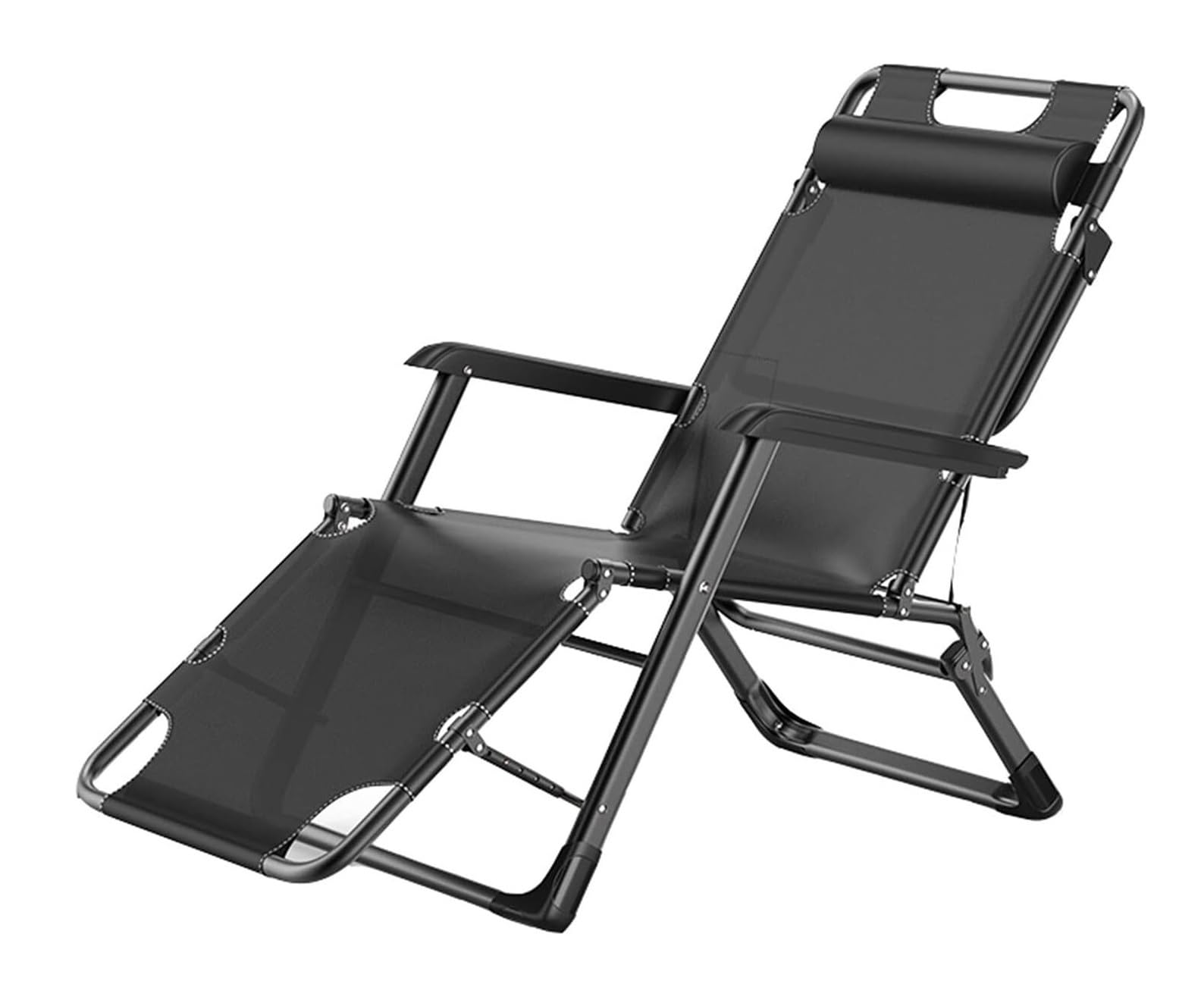 Chaise longue pliante inclinable à 5 vitesses et lit pliant de relaxation
