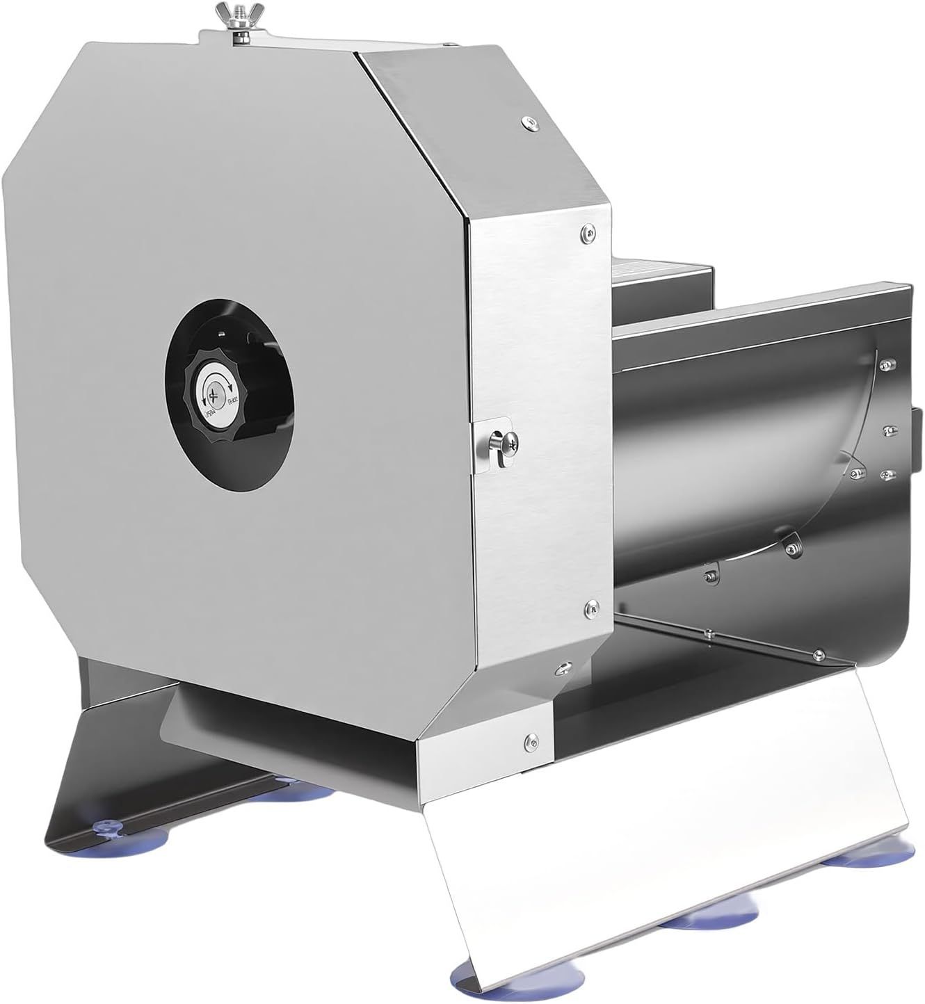 Diydeg Electric Manual Vegetable Cutter, Stainless Steel 0-12mm Adjustable Thickness Slicing Machine with Large Feed Port for Potato Tomato Lemon Cabbage, Commercial Home Use (US Plug 100-240V)