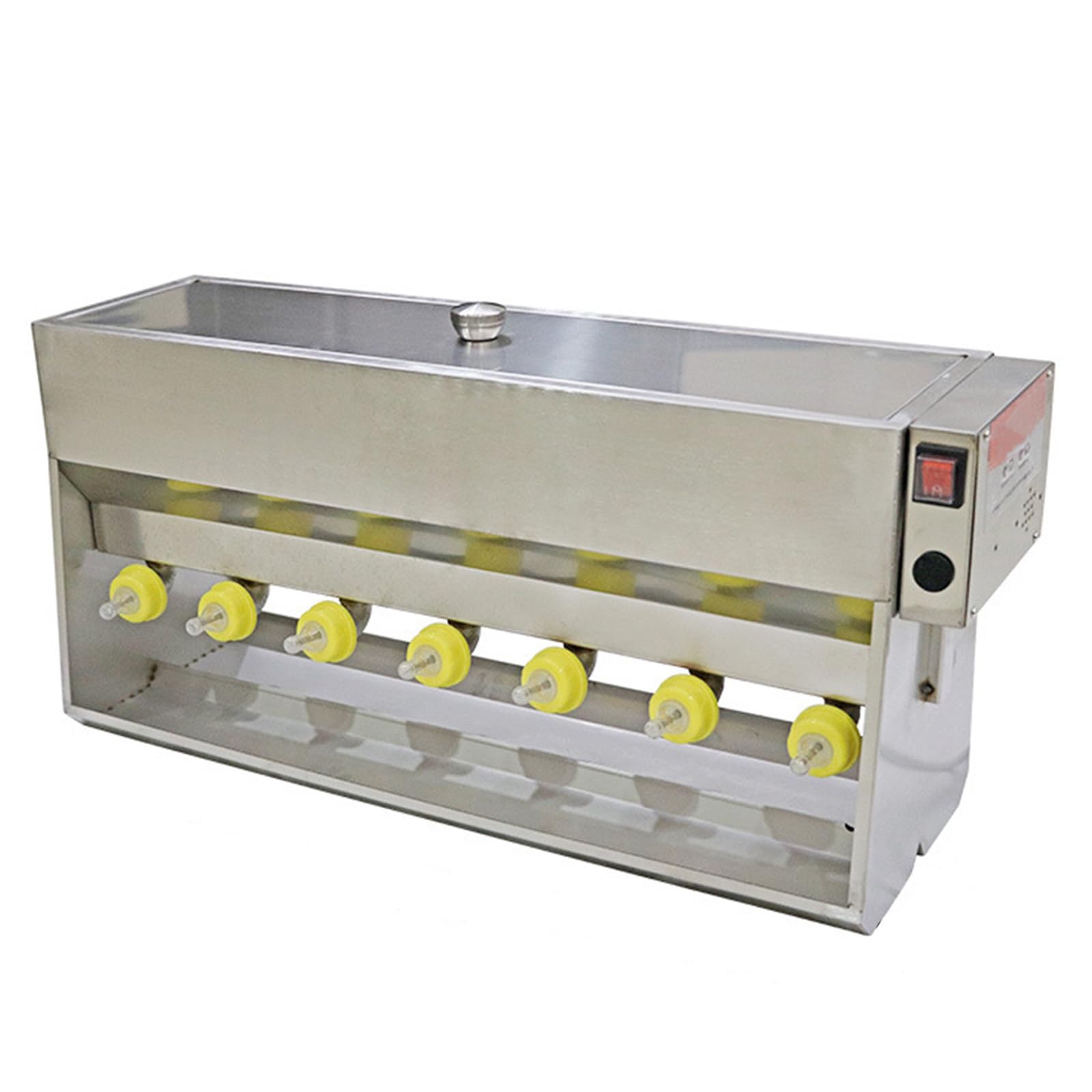 GwlThixion Stainless Steel Piglet Automatic Constant Temperature Milk Feeder, 10/14 Piglet Feeder, Universal Suckling Machine for Lambs, with Stainless Steel Cover and Valve 14-Digit-VoiceVersion