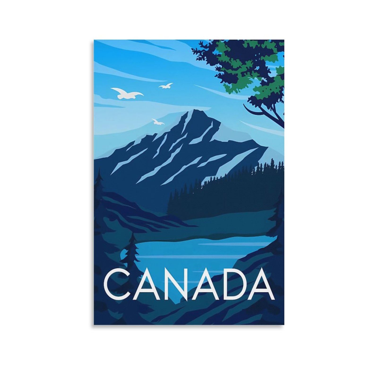 Canada Vintage Travel Posters 08x12inch(20x30cm) Canvas Print for Living Room, Bedroom, Dorm, Home, Office Wall Decoration