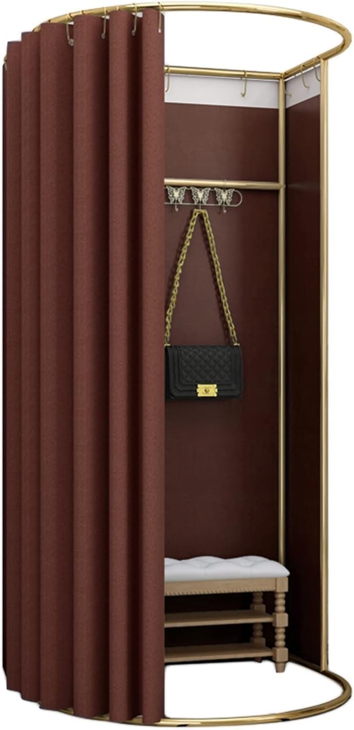 Présentoir vertical pour cabine d'essayage marron 100x95x200 cm