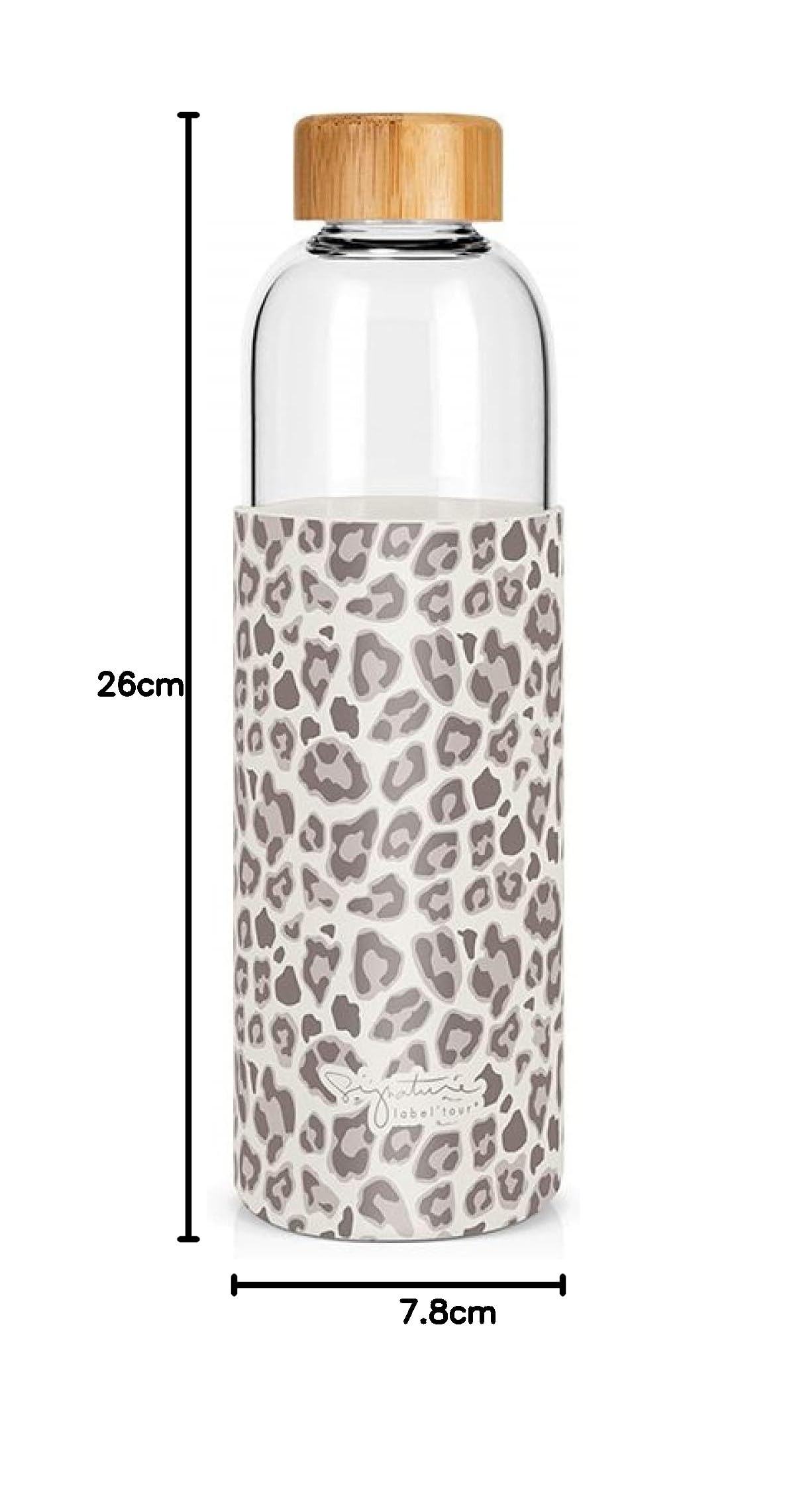 Bouteille en verre 750ml Léopard - Label'tour