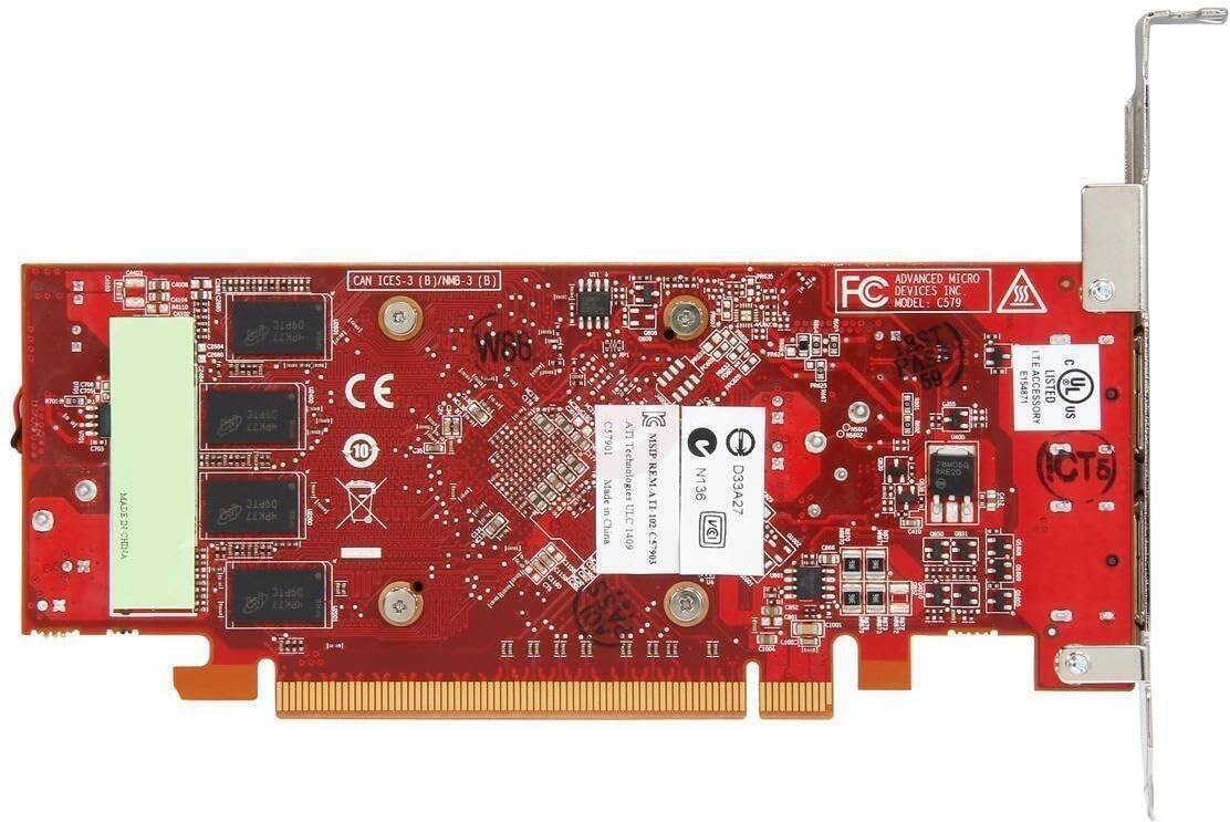 AMD FirePro W2100 - Scheda grafica da 2 GB, slot singolo, basso profilo, 320 core, DDR3, 128 bit, 26 W, PCI Express 3.0, con staffe ad alto e basso profilo (rinnovata)