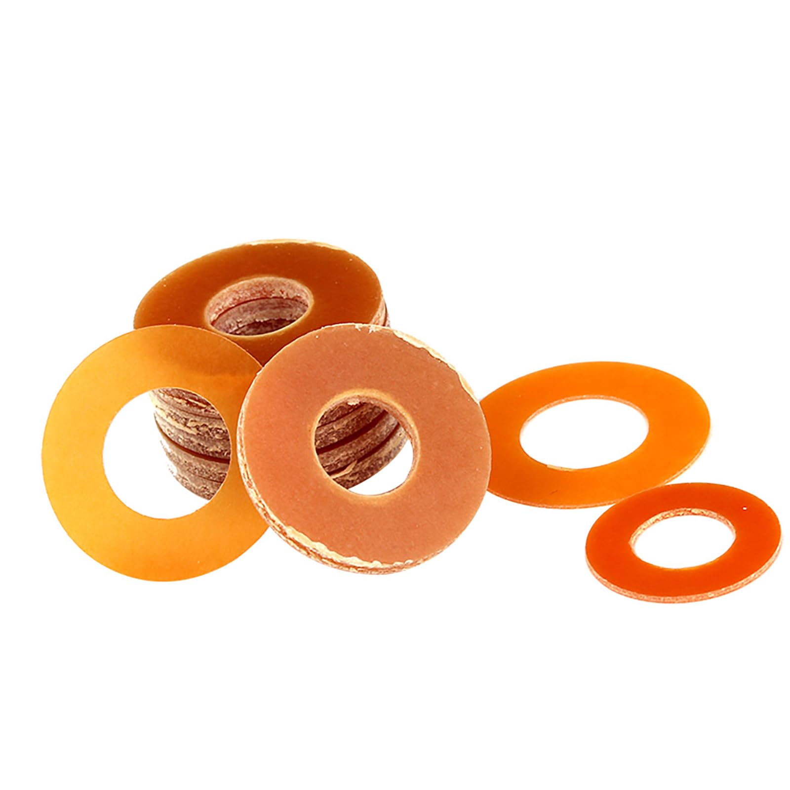 Arandelas de goma de nylon, arandelas planas Arandela plana circular de baquelita resistente a altas temperaturas, junta/arandela aislante M2-M12(200pcs 6x10x1)