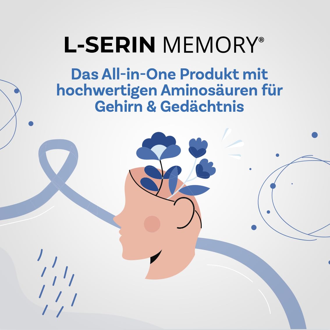 L-SERIN MEMORY® – Gedächtnis & Konzentration | 10 Nährstoffe mit L-Serin, Acetyl-L-Carnitin, Bacopa & Vitamin B12 | Für kognitive Leistung & Fokus | 60 Tabletten