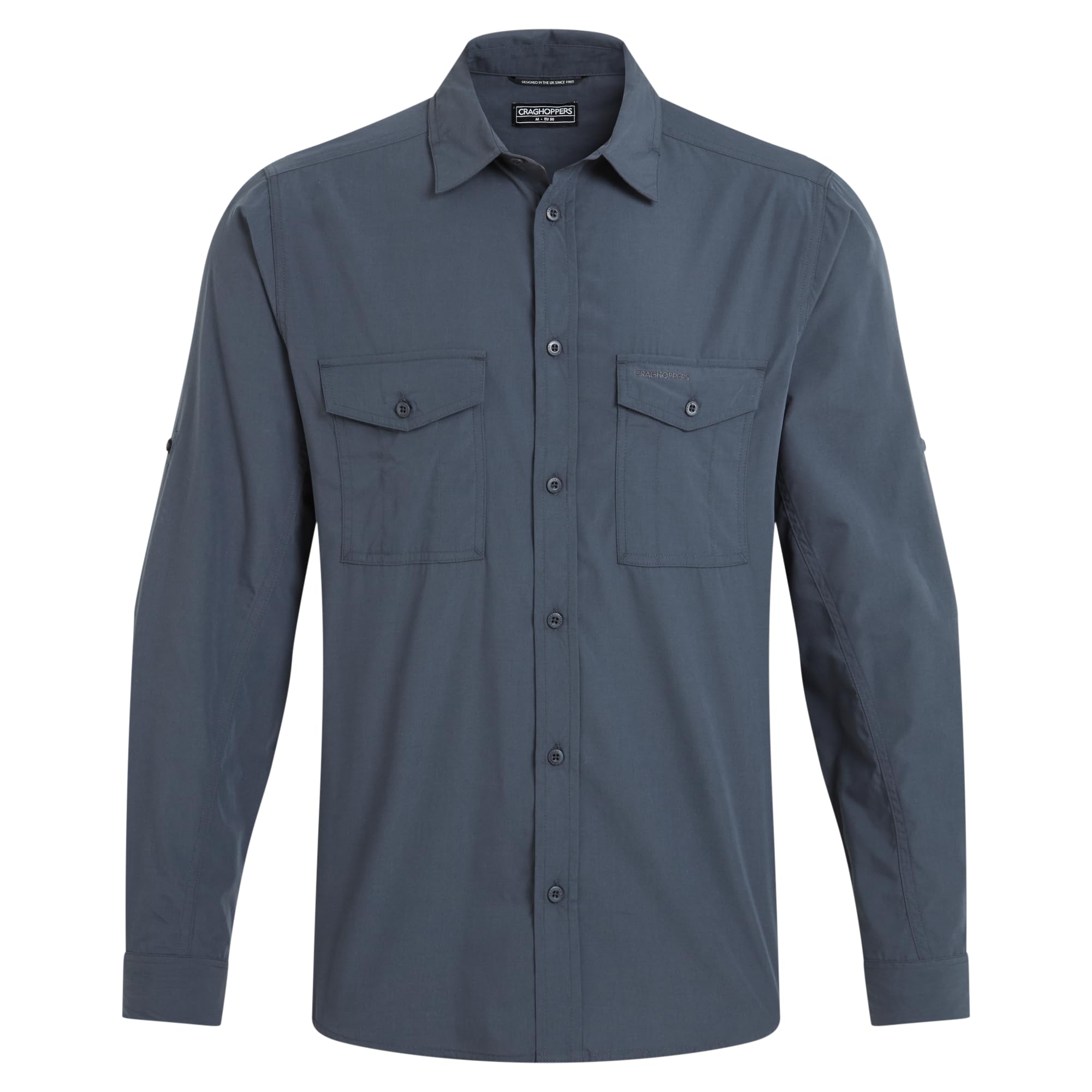 Craghoppers Mens Kiwi II Long Sleeve Hiking Shirt, Ombre Blue, 3XL EU
