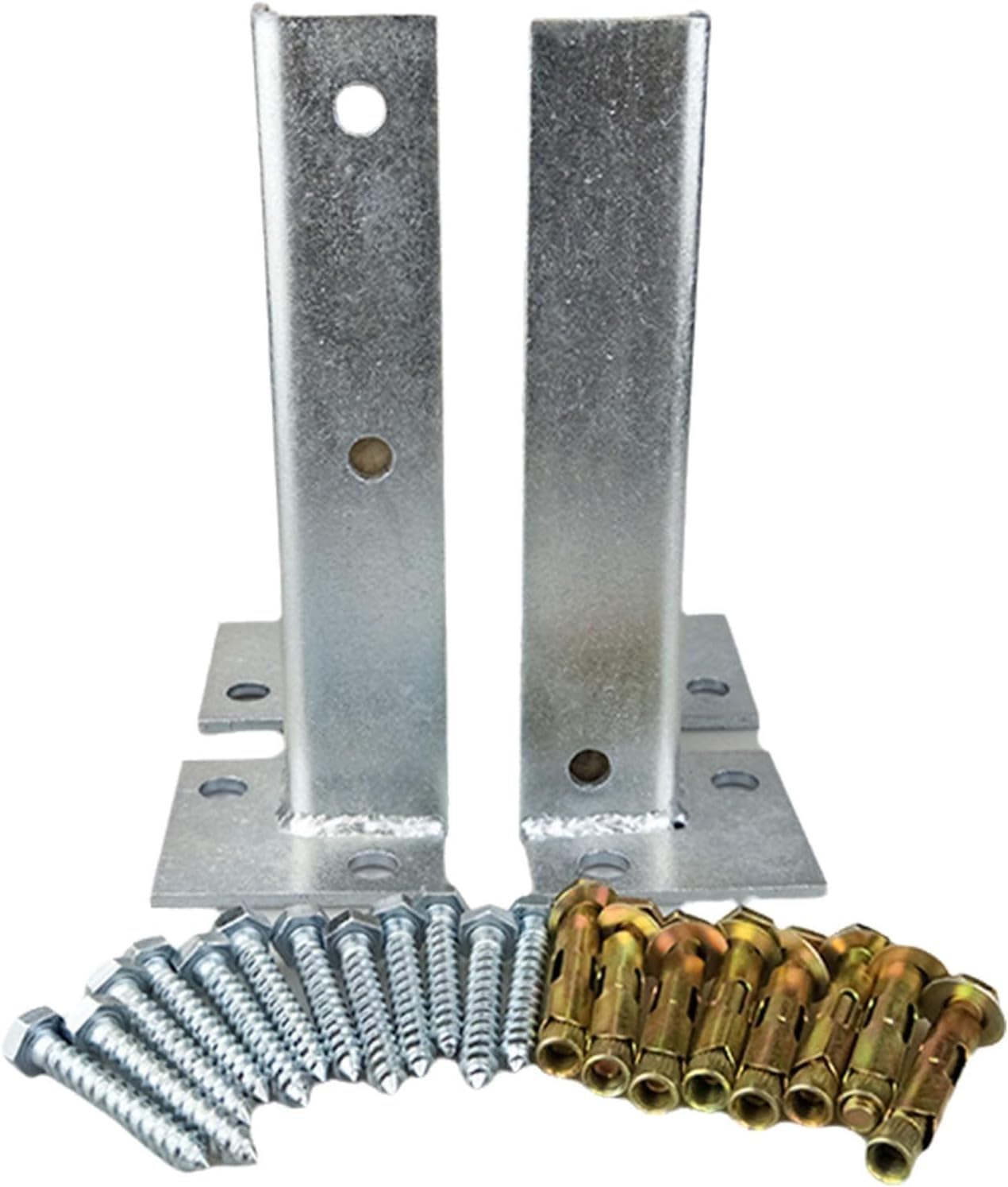 Kit d'ancrage réglable pour poteaux déformés pour réparer une clôture qui bouge