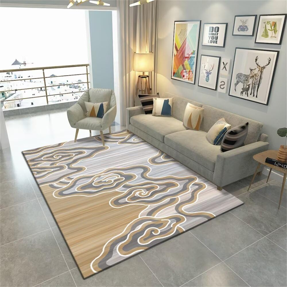 Tapis de canapé gris moderne 50x80cm avec rayures pour le salon