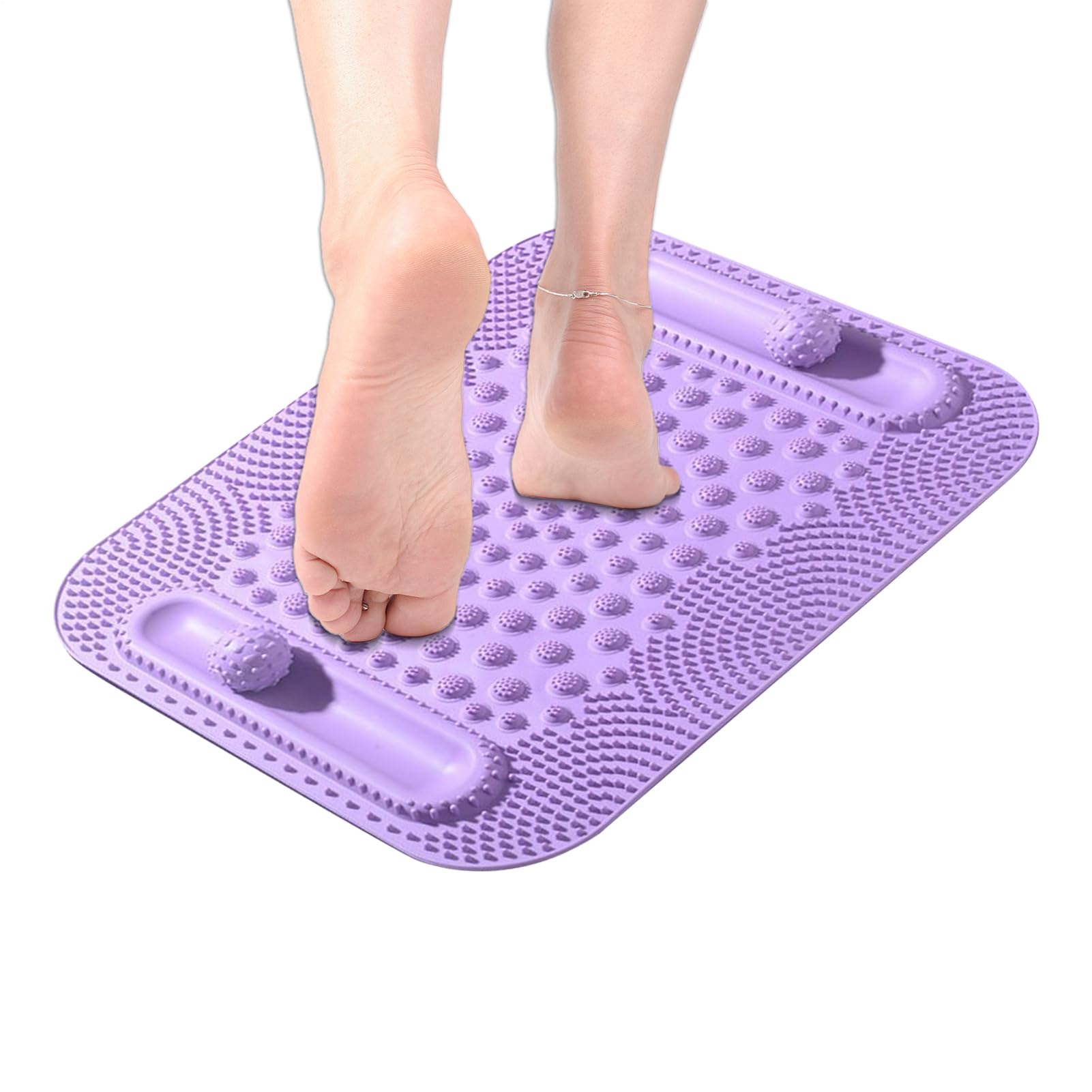 Tapis Masseur Pieds Stimulateur jambes double rail à billes 5 zones