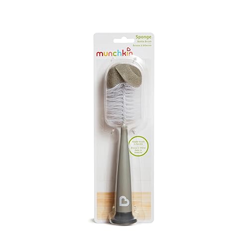 Miniatura 6 de Munchkin Sponge Cepillo para botellas, diseño moderno, paquete de 2, color gris