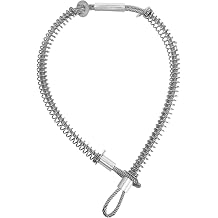 Hydraulic Whip Restraint Cable with Fitting Hose Safety Whip Check - Pressure Hose Check Cable - Stainless Steel Spring Wire Safety for Connections 50cm