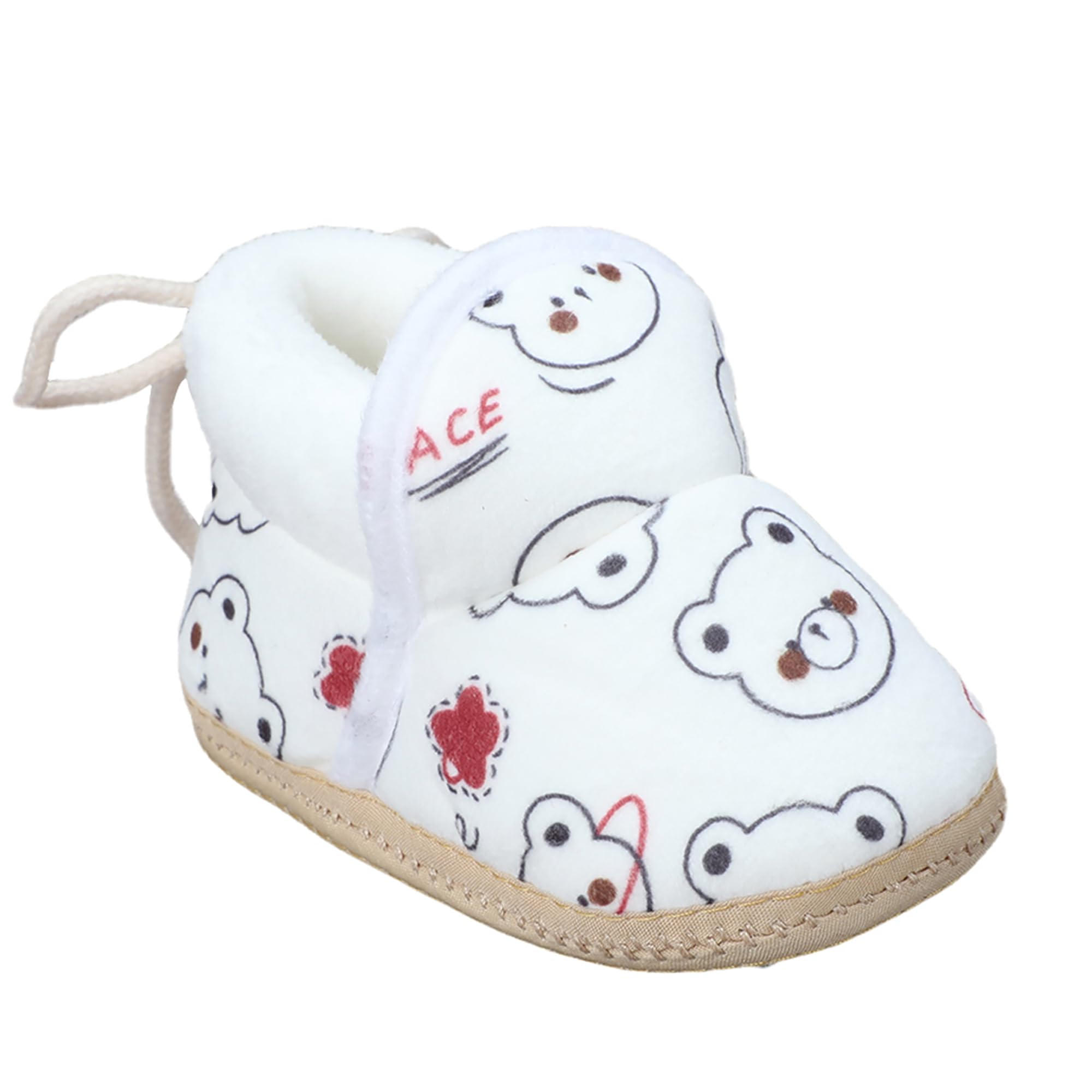 BabyMooUltra-Soft Anti-Skid Plush Booties - Snug & Stylish Walking Shoes for Baby Boys & Girls (3-9 Months) Perfect for Tiny Toes