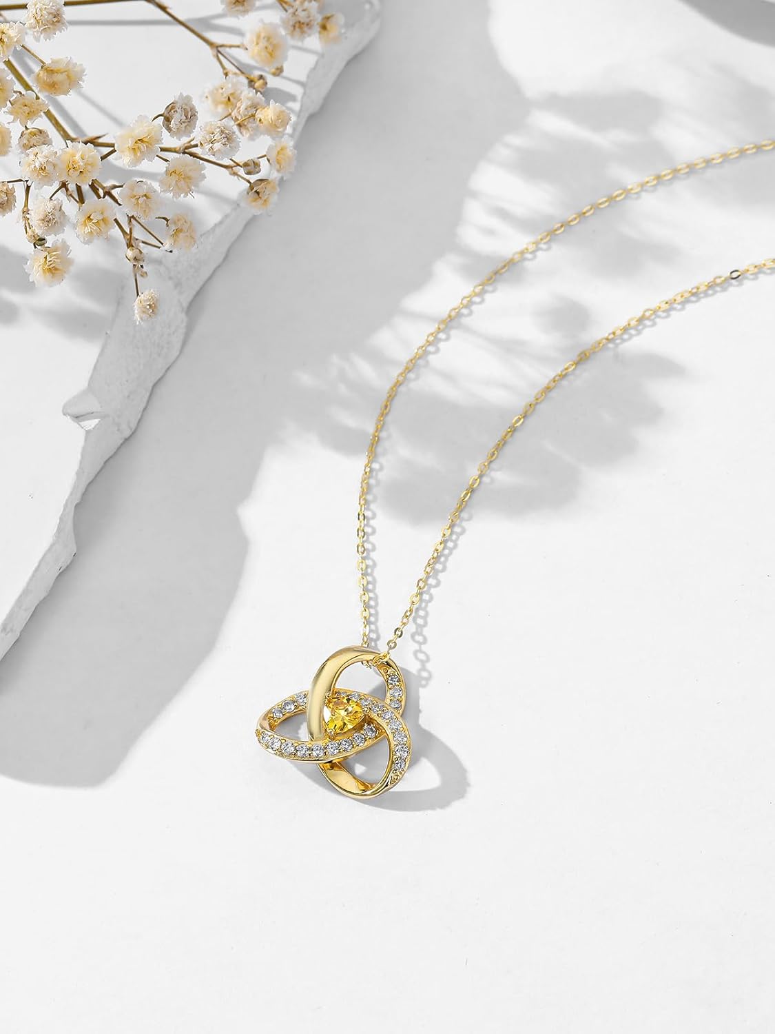 Infinity Pendant Necklace for Women S925 Sterling Silver Infinity Love Birthday Gifts for Women 18"+2" - Image 2