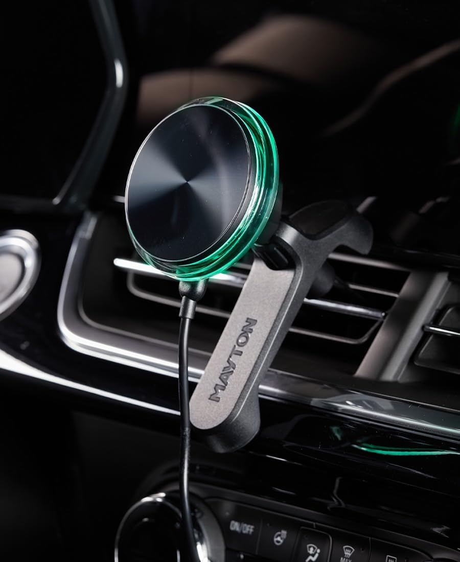 MAYTON MagSafe Car Mount, Phone Mount in a car with MagSafe Charger, car Mount Charger for MagSafe, MagSafe Car Accessories (MagSafe Mount)