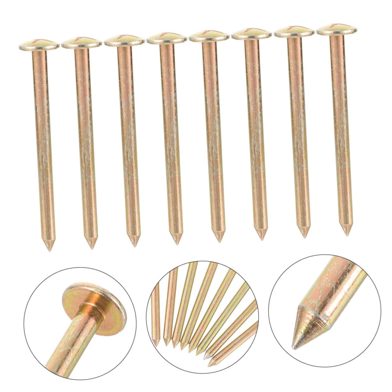 Unidades Clavos Metálicos para Marcación De Y Medición Exteriores Acero Inoxidable Resistente para Profesional Jardinería Y Construcción 12 Piezas X 4