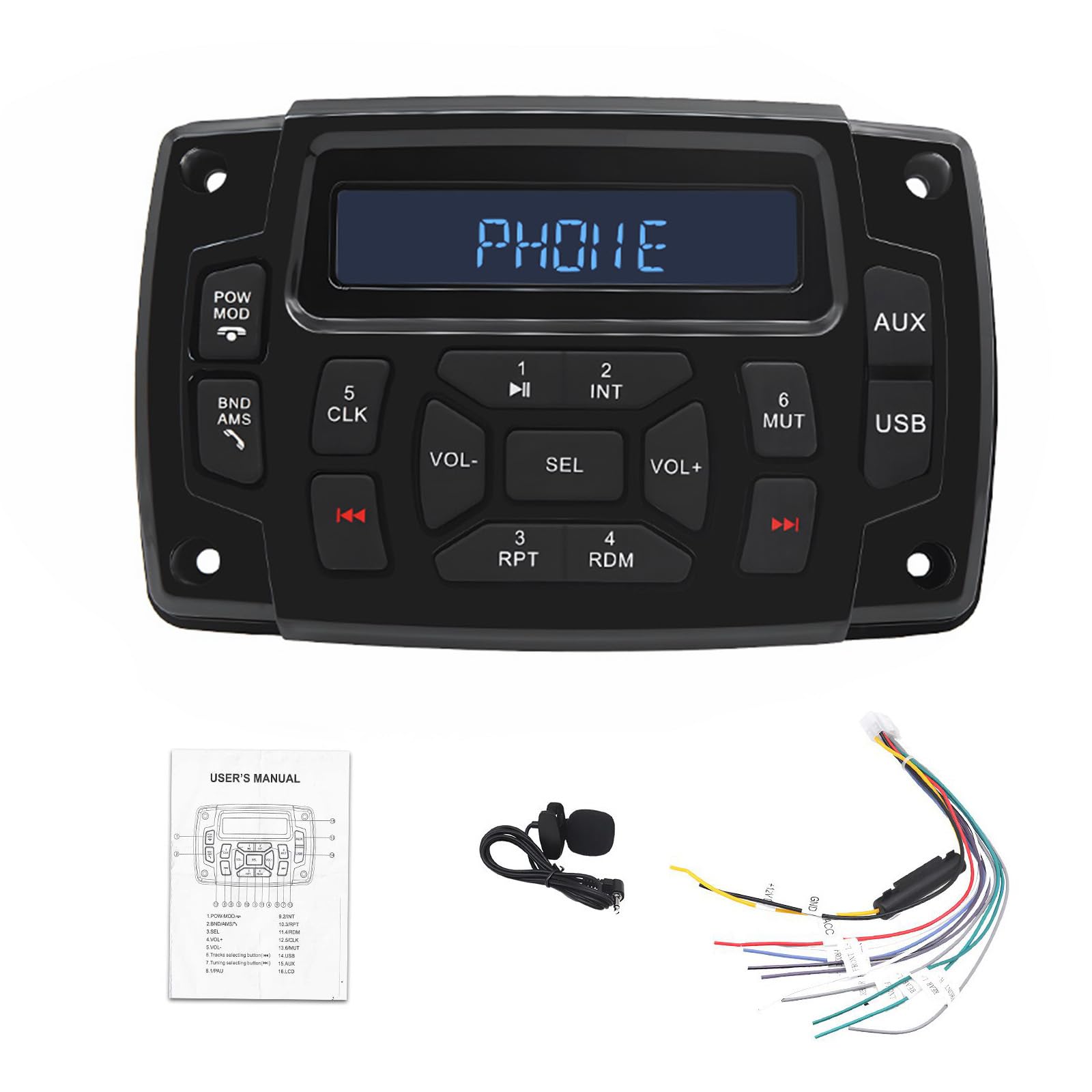 Geloo Marine Radio Receiver Waterproof Boat Stereo Radio System