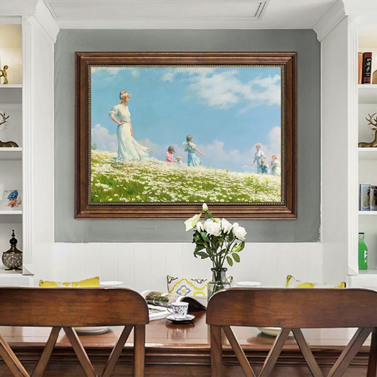 Amazon.com: LEIYTFE Living Room Wall Art,American Style Canvas