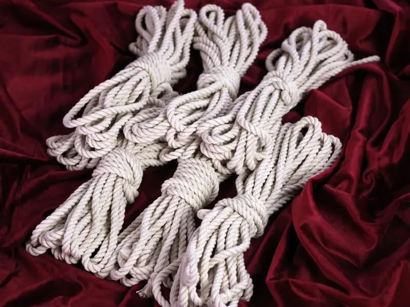 esselkay cotton shibari rope, off-white, 5 metres