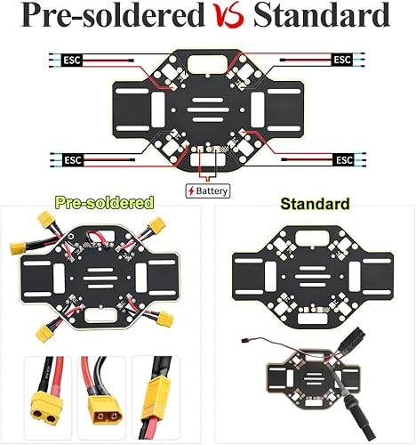 Miniatura 4 de HAWK'S WORK F450 - Marco para dron, 17.717 in distancia entre ejes Quadcopter Kit de marco con engranaje de deslizamiento de aterrizaje (estándar)