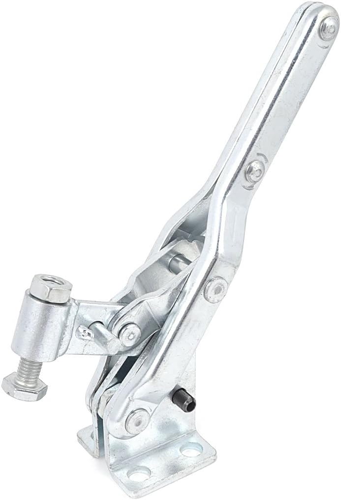 Silver Tone Clamps Metal Quickly Holding Short Bar Vertical Toggle Clamp Toggle Clamps 400Kg BRH-10448