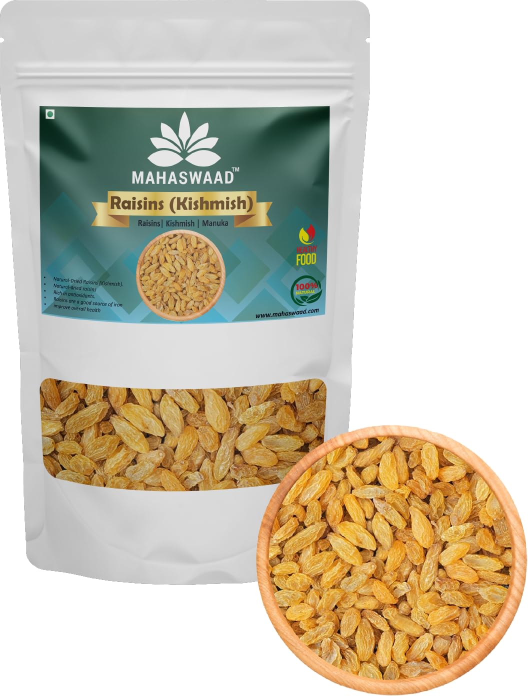 Mahaswaad Dry Fruits Seedless Raisins Kishmish Manuka Rich in Iron & Vitamins High in